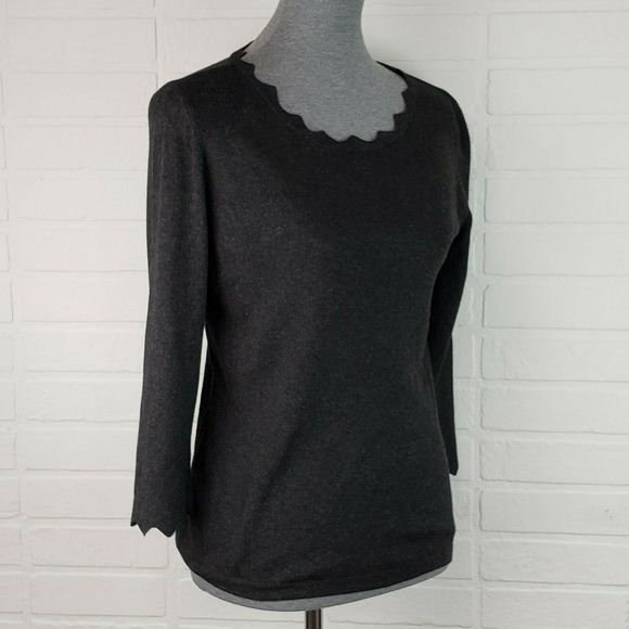 Philosophy Republic Gray Sweater 3/4 Sleeve Size M - Picture 4 of 10